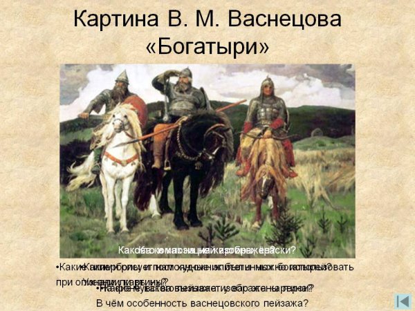 Три богатыря Васнецов