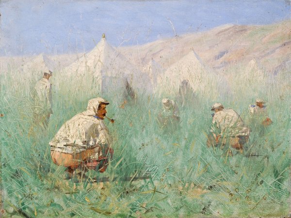 Верещагин русский лагерь в Туркестане