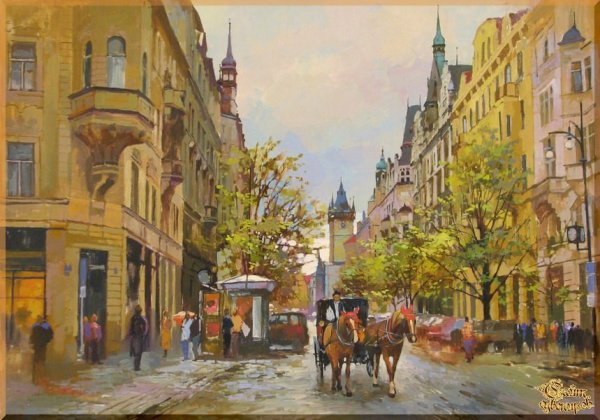 Картина "улица в Стамбуле» (Львовская галерея искусств)