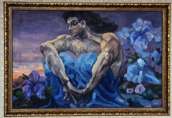 Репродукция Врубеля демон