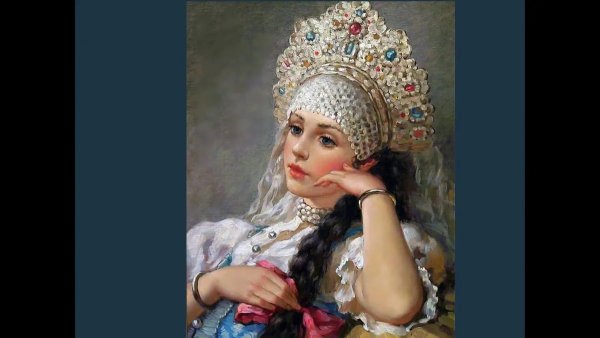 "Русская красавица в кокошнике", Боровиковский