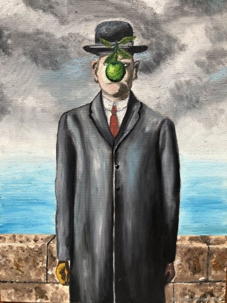 Рене Магритт сын человеческий 1964