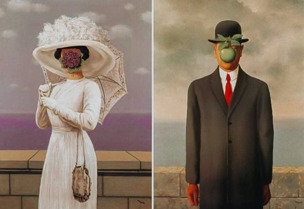 Рене Магритт сын человеческий 1964