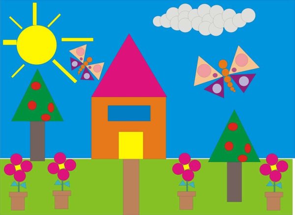 Пейзаж из геометрических форм