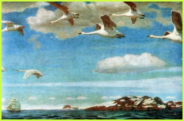 Картина Аркадия Рылова "в голубом росторе"