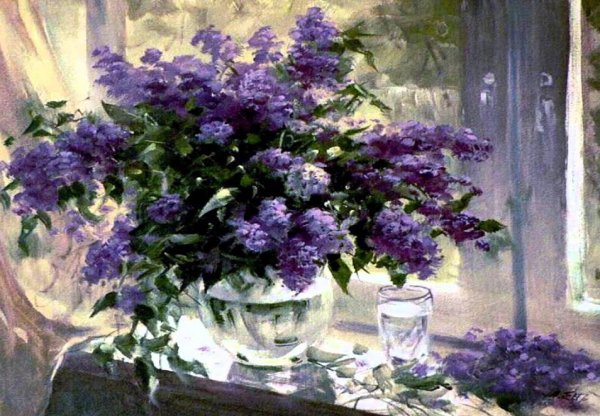 Картина по номерам "сирень"