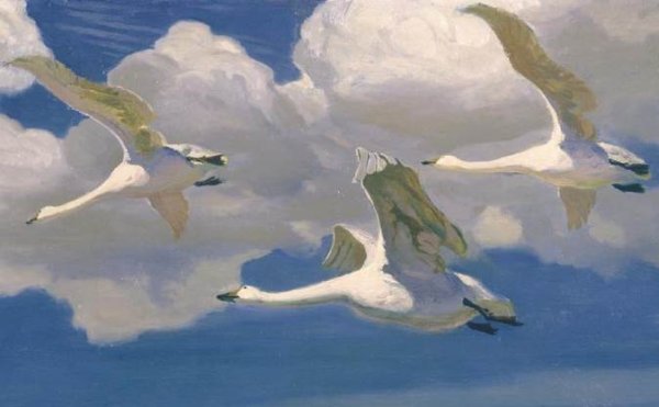 В голубом просторе картина Рылова