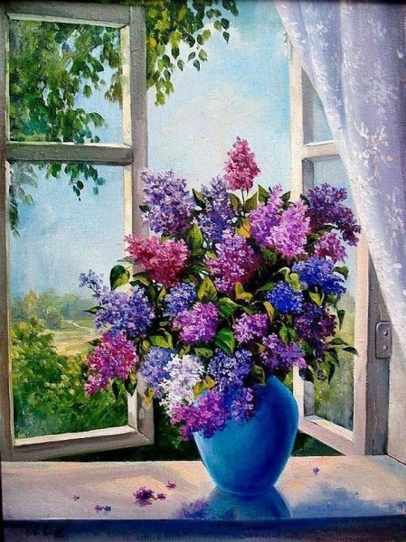 Картина Кончаловского сирень в окне