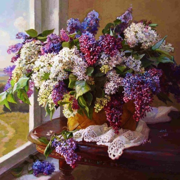 Э. Панов “сирень в кувшине”,