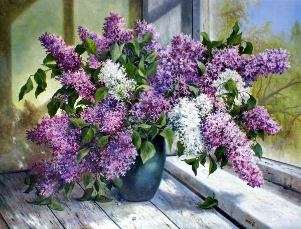 Художник Сергей Дорофеев картина сирень