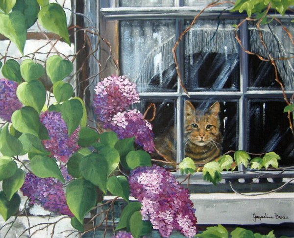 Сирень на окне