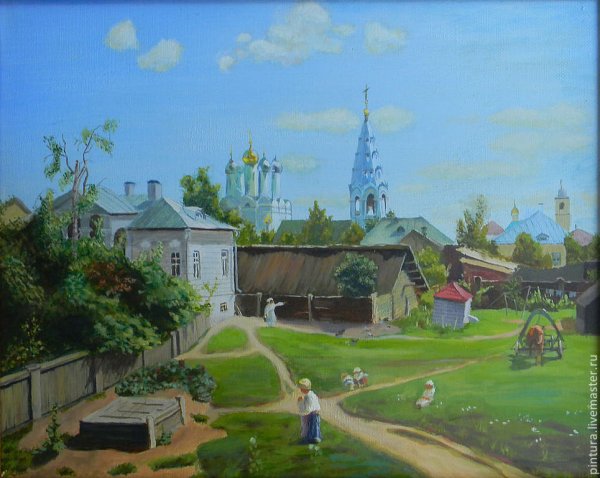 Картина Василия Поленова Московский дворик