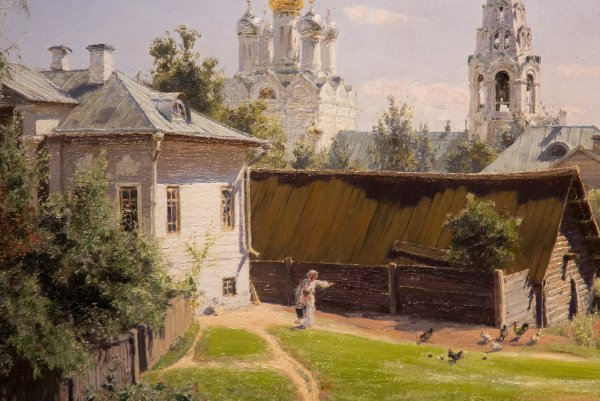 Поленов Московский дворик Третьяковская галерея
