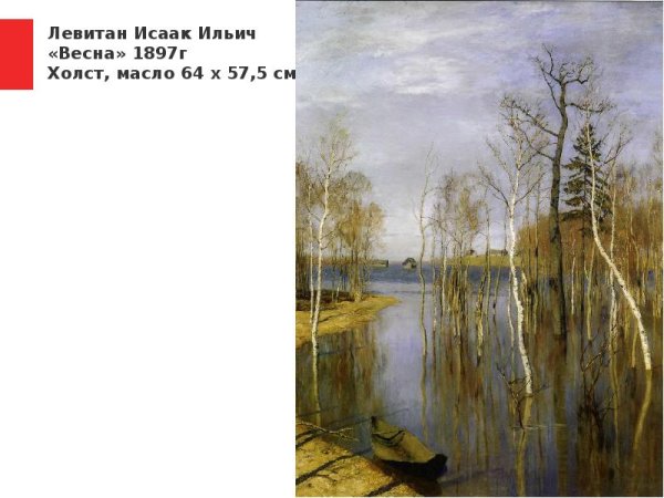 «Весна. Большая вода». (1897). Левитан и. и.