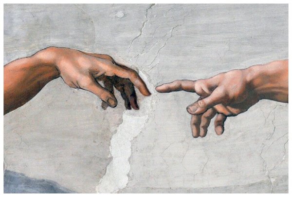 Микеланджело Сотворение Адама