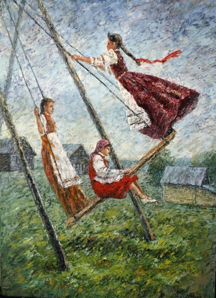 Художник Сычков качели