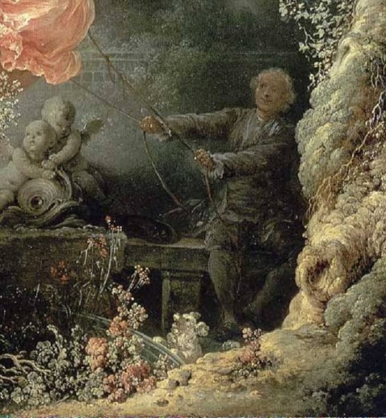 Качели (счастливые возможности качелей), Жан Оноре Фрагонар, (1767).