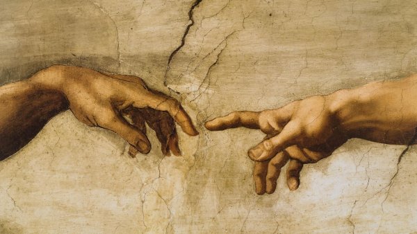 Сикстинская капелла Бог и адам