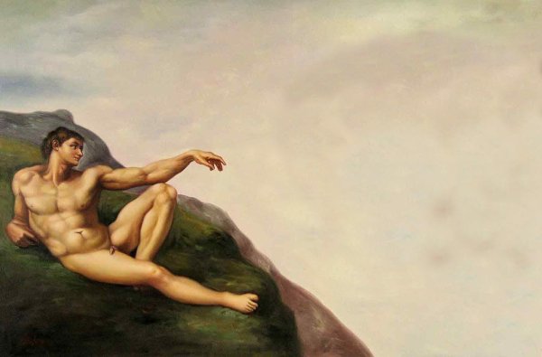 Знаменитая картина Микеланджело две руки