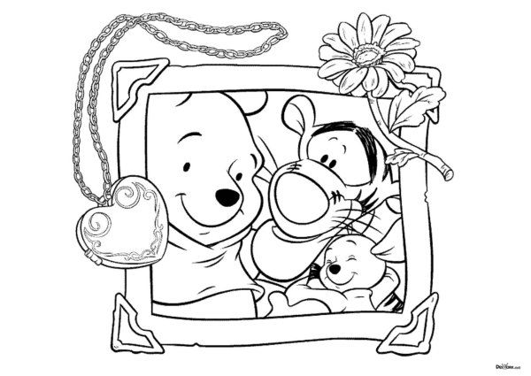 Раскраска Винни-пух на машине