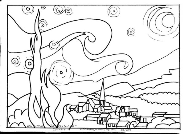 «Звёздная ночь» Ван Гог