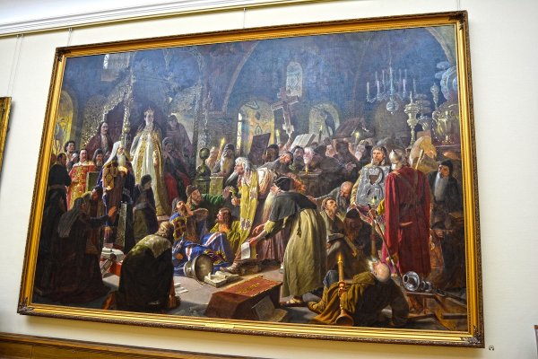 Иван Грозный и сын его Иван картина в Третьяковке