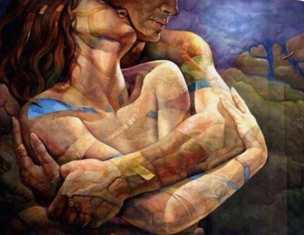 Объятия живопись