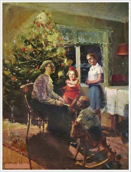 Подготовка к Рождеству.Сергей Васильевич Досекин 1896 г.