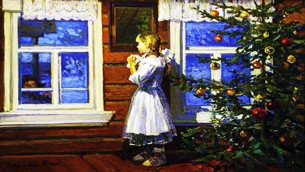 Алексей Корин. Рождественская елка. 1910