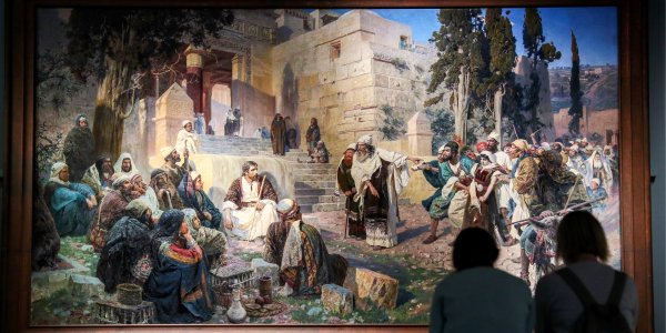 Василий Поленов «Христос и грешница», 1888