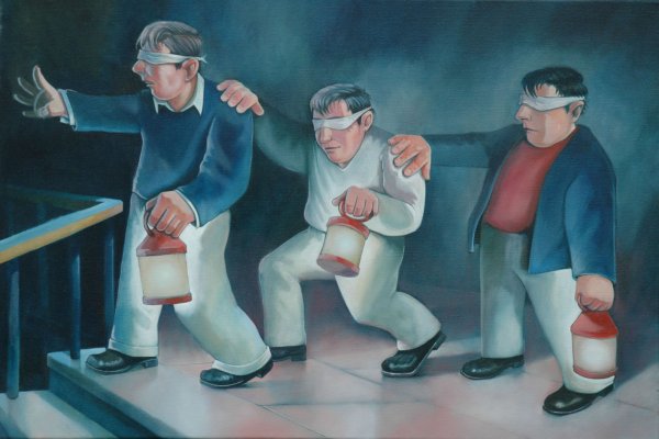 Глухой ведет слепого