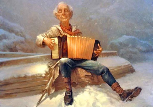 Аккордеон в живописи