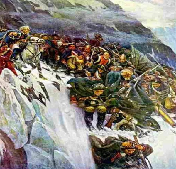 В.И. Суриков. Переход Суворова через Альпы. 1899.