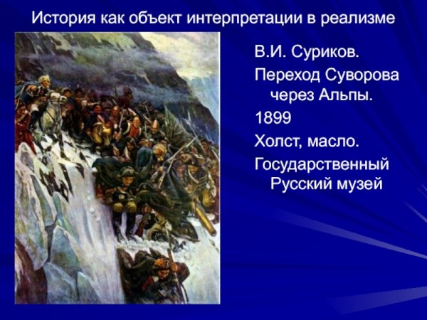Переход Суворова через Альпы в 1799 году Суриков
