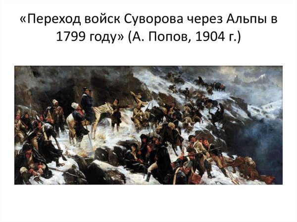 Суворова через Альпы 1799
