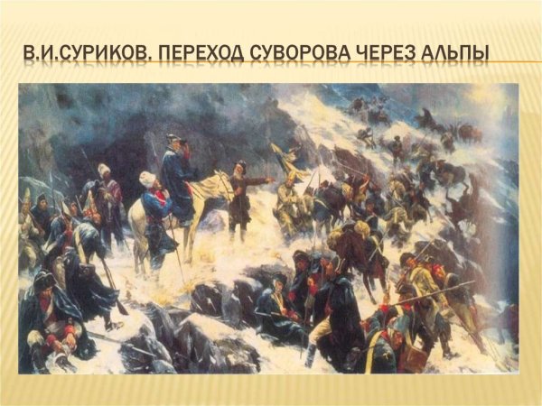 Переход Суворова через Альпы в 1799 году Суриков