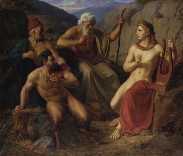 Якоб Йорданс Аполлон, побеждающий пана