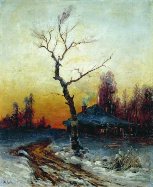 Клевер ю.ю.(1850-1924)- зимний пейзаж