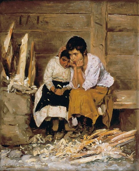 Владимир Егорович Маковский в сельской школе