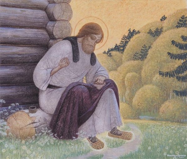 Сергий Радонежский живопись Простев