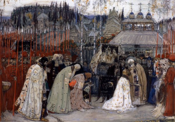 Сергий радонежскийблагославляет Дмитрия Донского