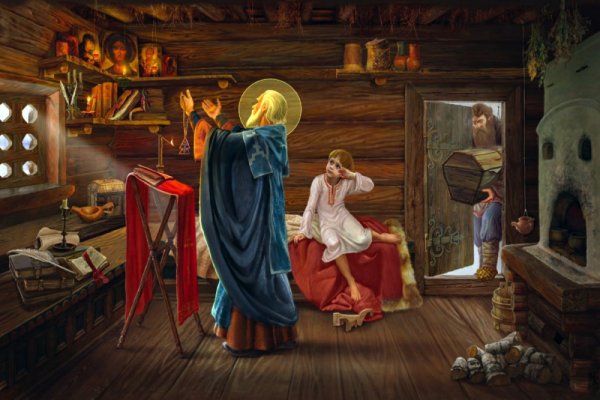 Сергий Радонежский Воскрешение отрока