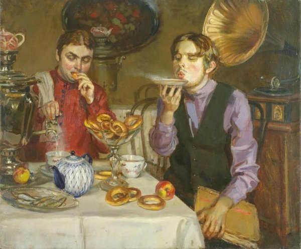 Чаепитие Николай Петрович Богданов Бельский чаепитие