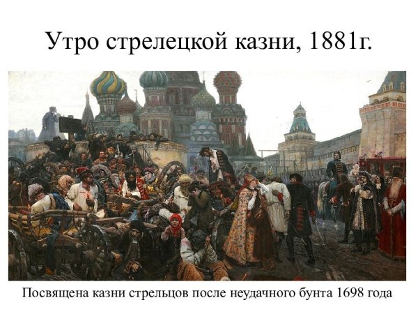 Стрелецкий бунт 1698 Суриков