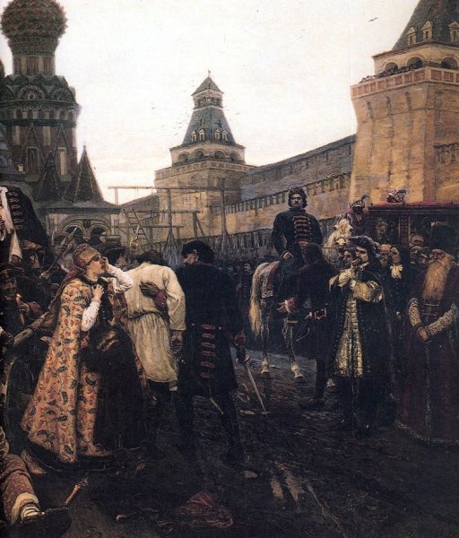 Василий Суриков. Утро Стрелецкой казни.1881. ГТГ, Москва.