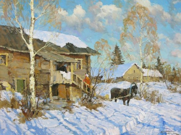 Художник Прядко Юрий Юрьевич картины зима