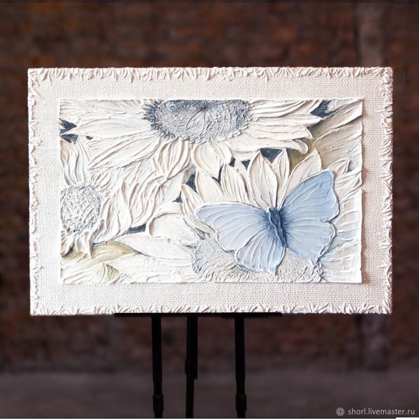 Панно текстурной пастой