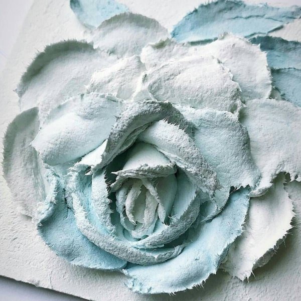 Цветы текстурной пастой