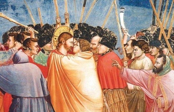 Джотто: фрески капеллы дель Арена “поцелуй Иуды”