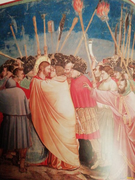 Джотто поцелуй Иуды фреска